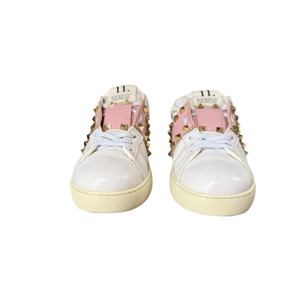 entino Rockstud Untitled Italian craftsmanship Sneakers White Pink Leather38 - Picture 8 of 8